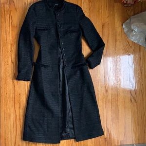 NWT ZARA LONG TWEED COAT size S